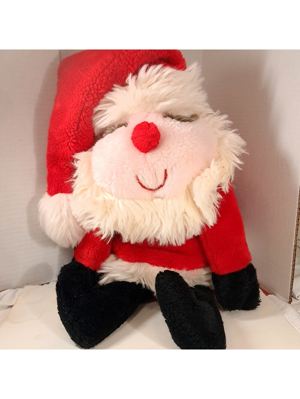 Vintage Ms. NOAH Santa Claus Plush Stuffed Weighted Toy Christmas Decor large